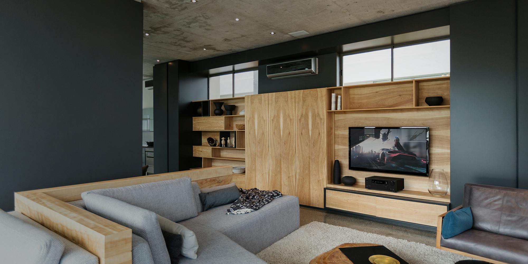 ONKYO TX NR6100 in moody teal modern loft 2000x1000