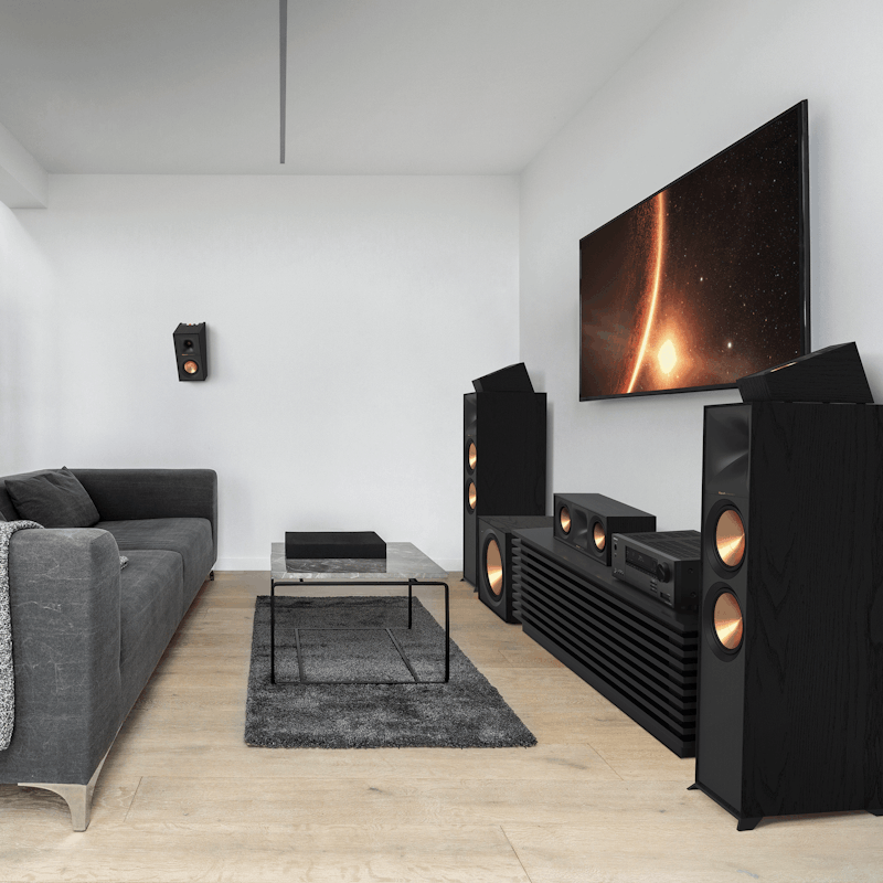 Onkyo TX-NR5100 Klipsch R800 F R40 SA R30 C R121 SW in Modern Loft 2000x2000